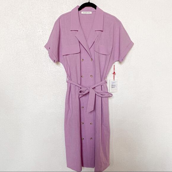 The Good Jane Lilac Field Belted Dress Sample Size Medium - Picture 1 of 10